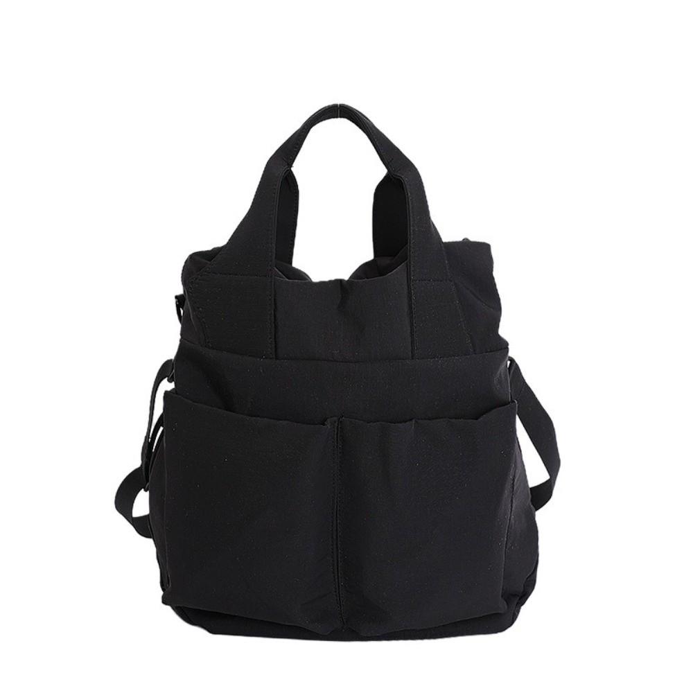 

Fashion Casual Tote Bag Multifunctional Large Capacity Crossbody Bag Nylon Handbag Women чёрный