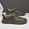 Men's shoes 2025 summer new men's leather surface waterproof casual shoes soft sole retro fashion non-slip wear-resistant board shoes tide