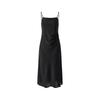 Taiping Niao Women's Black Pearl Cowl Neck Slip Dress