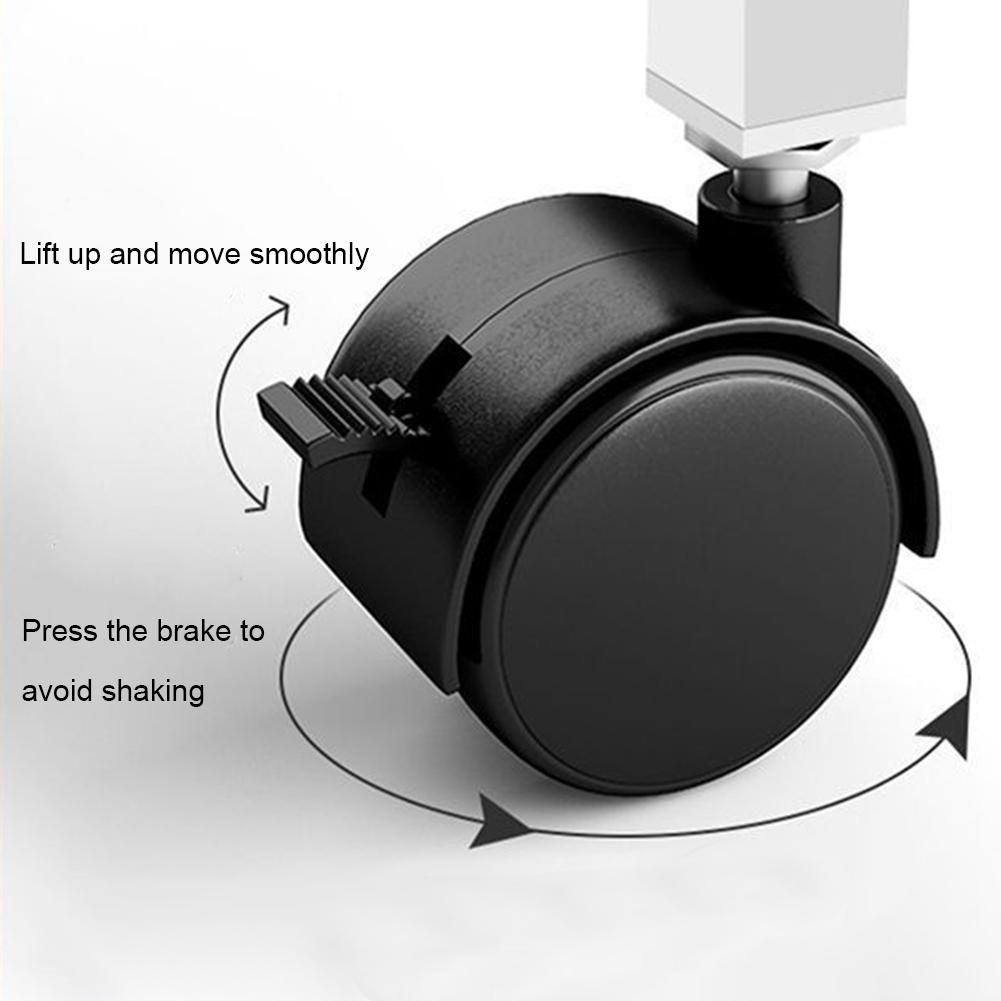 Höhenverstellbarer Nachttisch-Laptop-Schreibtisch mit Rollen Holzstudien-Computertisch Stehendes Ablageregal für Homeoffice