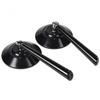 2X 81.5Mm Motorcycle Rear View Mirror Side Mirror Anti-Glare Blue Cnc Aluminum
