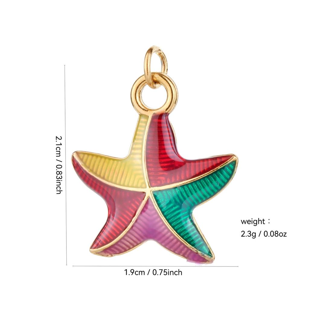 Stainless Steel Ocean Series Starfish Conch Pendant for DIY Bracelet & Necklace Fashion Accessories