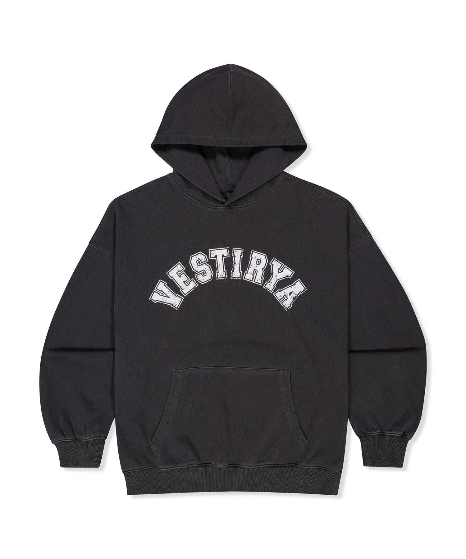 Bestiria Heritage Arch Logo Over Fit Hoodie Charcoal M