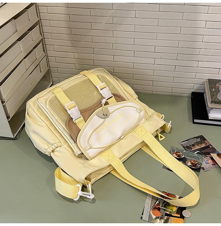 

School bag 2025 new small fresh high value simple cute versatile large capacity school bag casual sweet make-up bag
