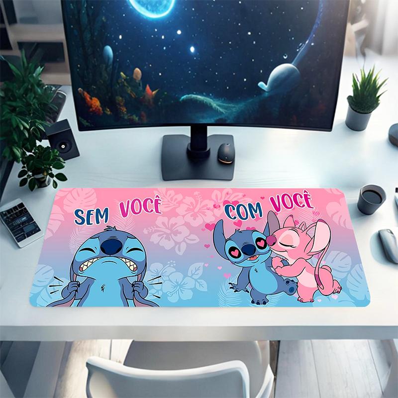 1Pc Lilo Stitch Adventure Gaming Mouse Pad Keyboard Desk Mat Non-slip Rubber Lock Edge Waterproof Computer Mousepad for Office Home Decor Y1715