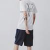 Vans Woven Elastic Waist Sports Mid-Rise Loose Shorts Men shorts Dark-Blue VN0A4P5DLKZ