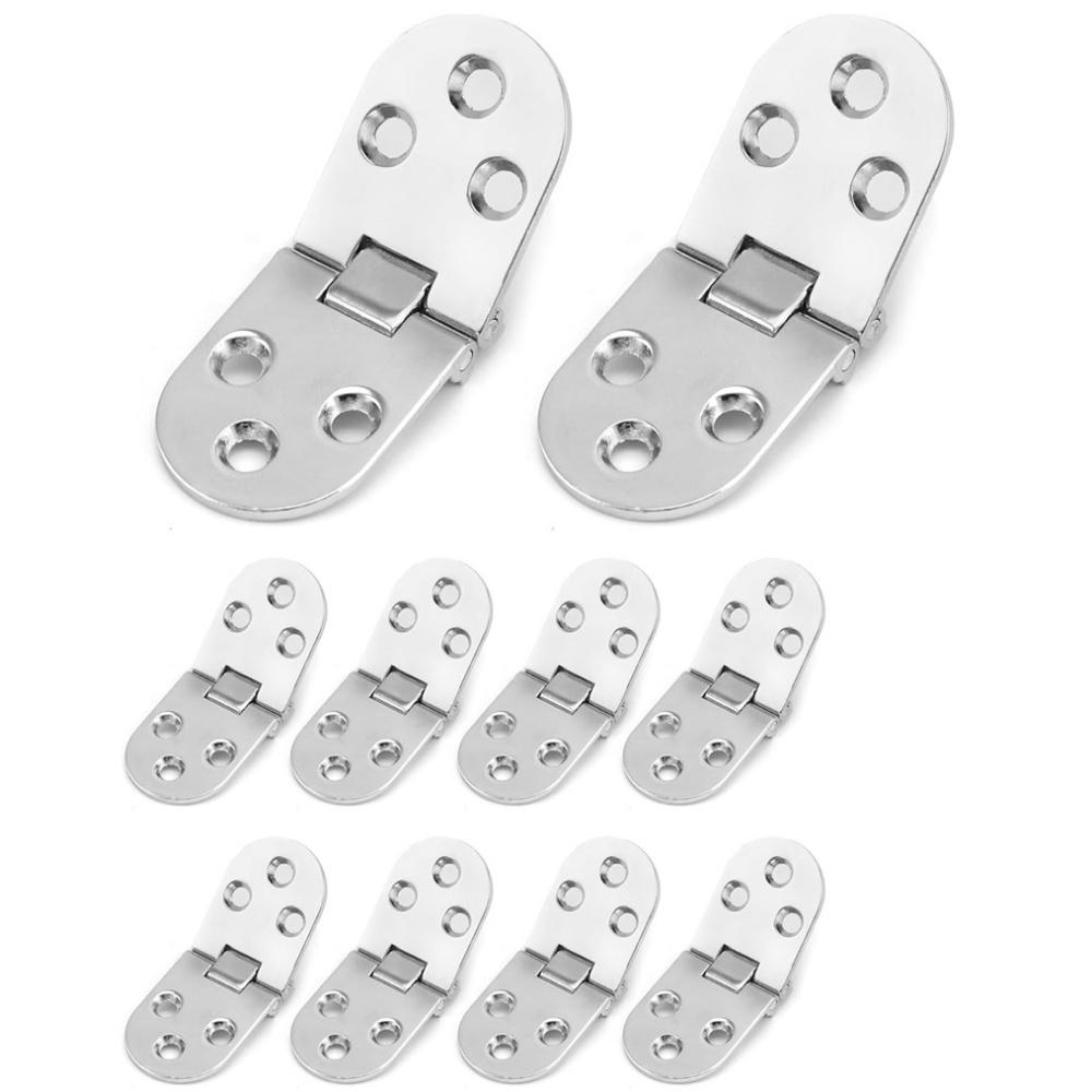 4 Pieces Folding Flip Hinges 180 Degree Hinges, Zinc Alloy, Folding Table Hinge, Drop Down Hinges For Folding Tables, Cabinets, Wardrobe Doors