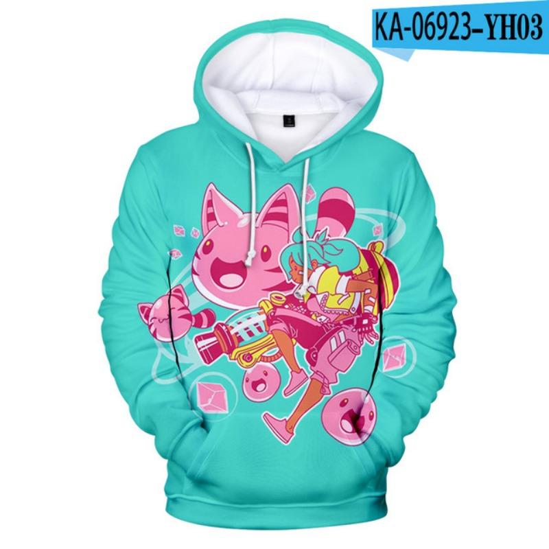 Mikiny 3D tisk Slime Rancher Kreslené Anime Hry Mikiny Kluci Dívky Unisex Mikiny s kapucí Cosplay Dětské Tepláky
