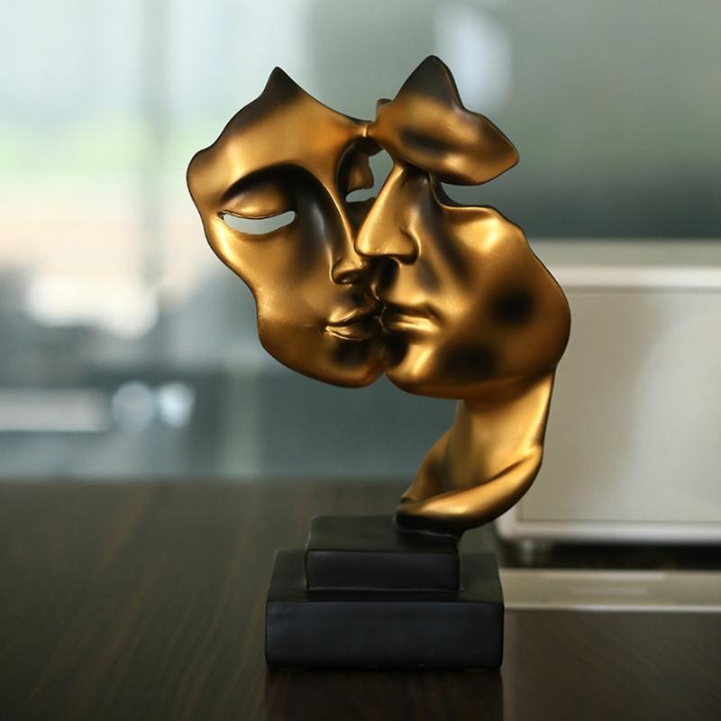 Lover Handmade Abstract Art Figurine Sand Statue Crafts for Weddin X3UC