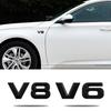 3D Metal V6 V8 Car Emblem for Modification - Large Displacement Rear Label Sticker