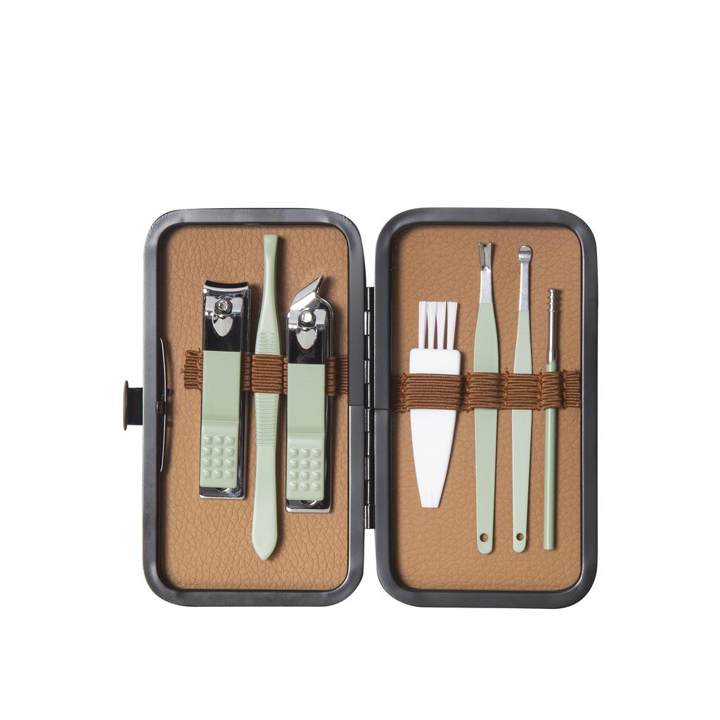 7/16/24 Pcs New Green Stainless Steel Manicure Set, Pedicure Tools Eyebrow Trimming Scissors For Men And Women, Manicure Tools, New Year Gift