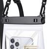 Bolsa de telefone à prova d'água, grande capacidade, transparente, universal, flutuador subaquático, protetor de celular, bolsa seca para barco, mergulho