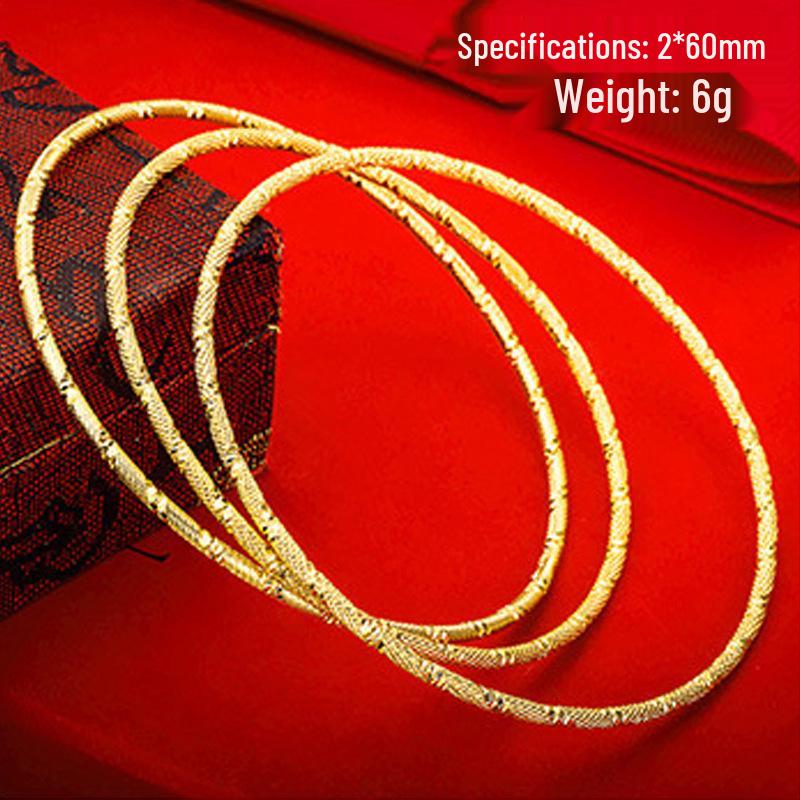 Women's Bohemian Gold Sand Brass Bracelet with Long-Lasting Colorfast Finish