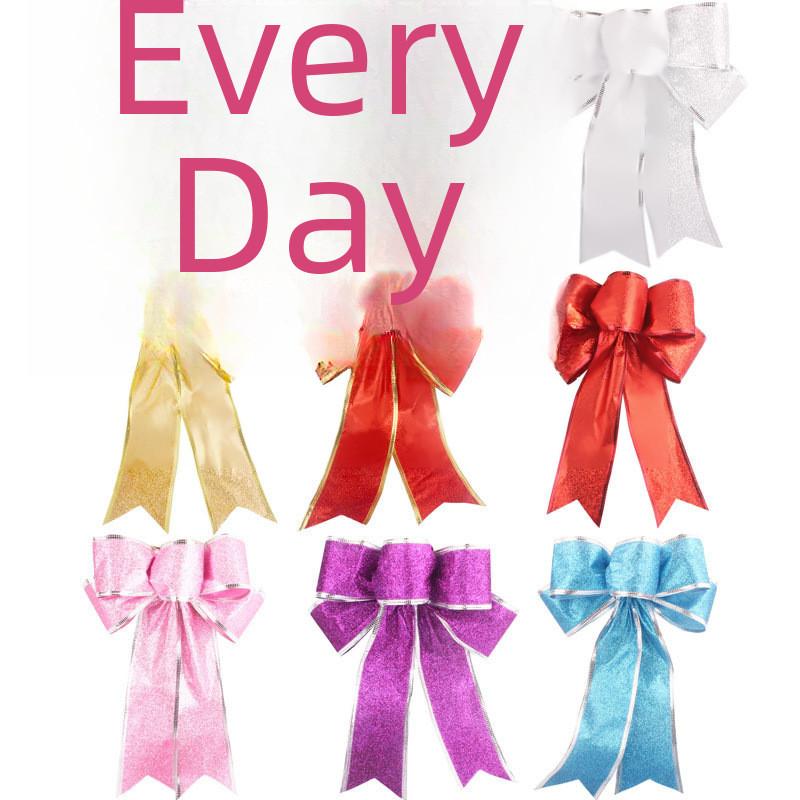 Glitter 25cm Luxurious Bow Hangings For Charming Christmas Decor Tree