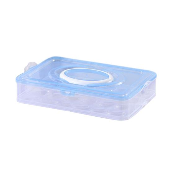 Egg Storage Box Transparent 24 Grids Large Capacity Dustproof with Lid And Handle Stackable Kitchen Fridge Egg Tray Egg Storage Container Egg Holder