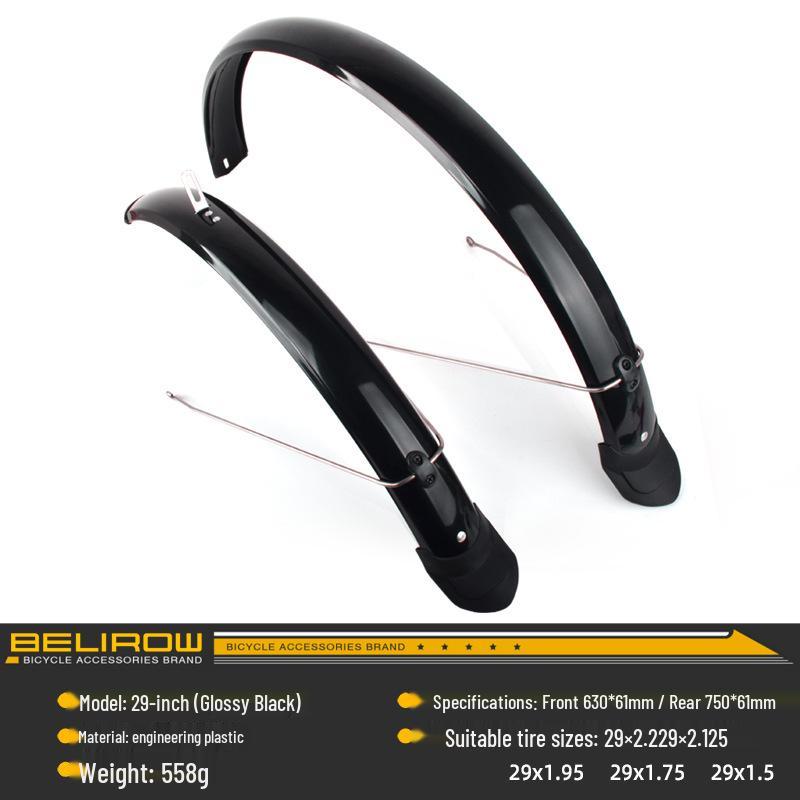 Full-Coverage Mountain Bike Mudguards 26/27.5/29 Inch Front & Rear