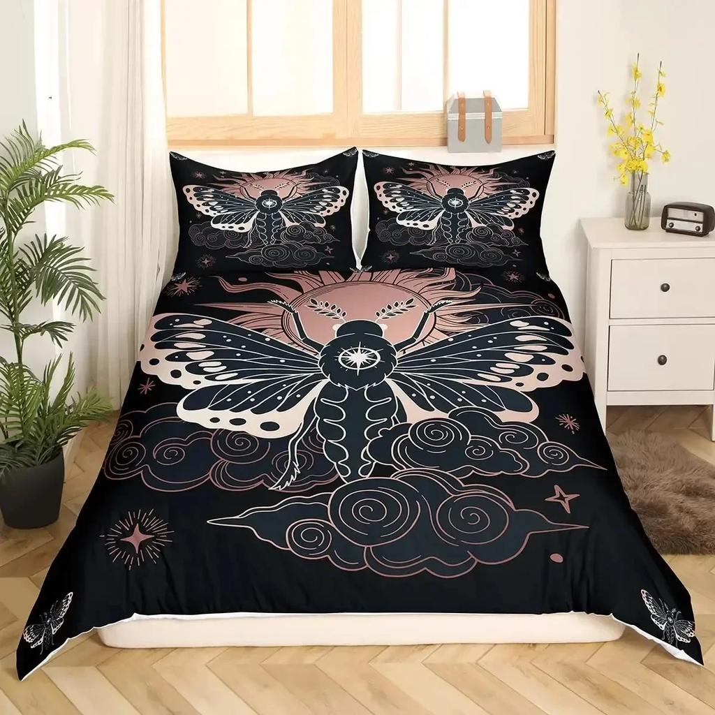 3D Viking Runes Bedding Set Viking Constellation Pattern Duvet Cover Set Double Single Size Nordic Style Washed Microfiber