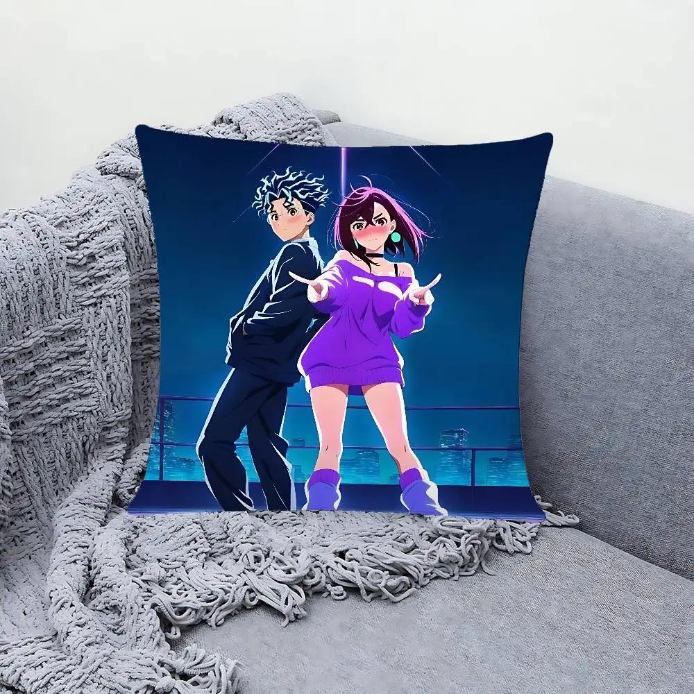 Anime Dandadan Kissenbezug Kissenbezug Weich Niedlich Dekokissenbezug Für Auto Sofa Kissenbezug Polyester Mit Reißverschluss