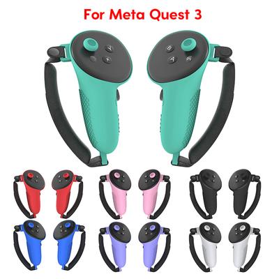 Capa Protetora Macia Case de TPU com Alça Ajustável para Controle de Toque para Jogos Meta Quest 3 Acessórios de Realidade Virtual