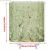 1pc Vintage Floral Shower Curtain with Birds and Blossoms, Soft Green Polyester Fabric, Fashionable Woven Bathroom Decor, Mach