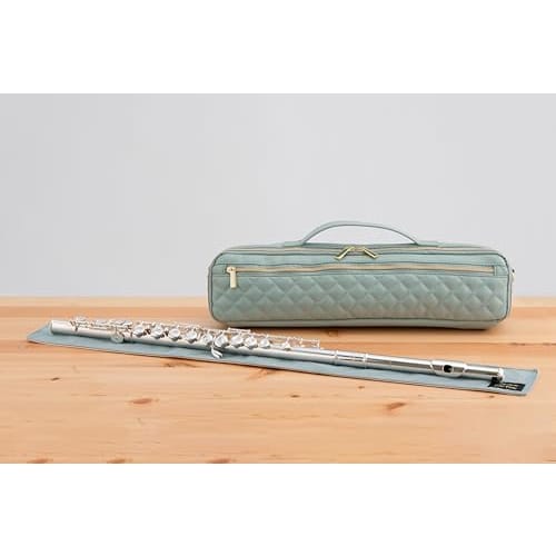Pearl Flute X Legato Largo Collaboration Quilted Flute Case Cover Vol. 3 for C and H Foot Joints, Mint Green, LL-FLCH2#MG
