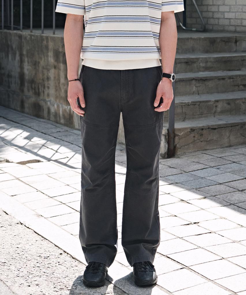 STCO Diems Canvas Work Pants_Charcoal (Wide Fit)_Lpaxa12Wsc