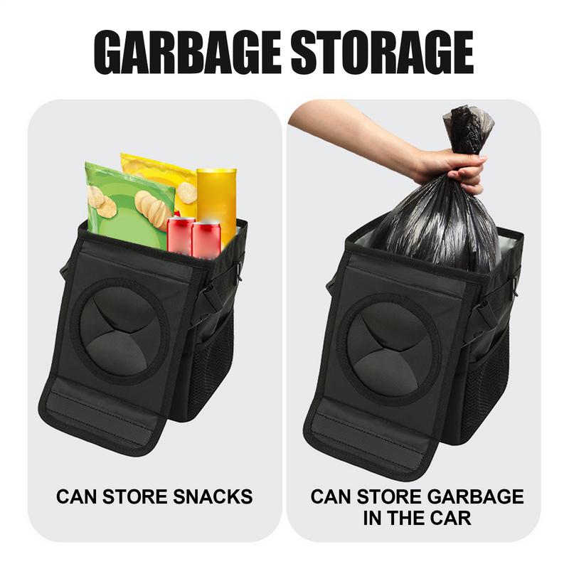 Car Waste Basket Automotive Traveling Garbage Container Can Vehicle Dustbin Organizer Holder Portable Rubbish Bin Storage For