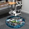 Monster Truck,Off-Road Adventure Chair Mat Round Rug-Office Carpet, Machine Washable, Non-slip, Suitable for Living Rooms, Bedrooms, Entrywa