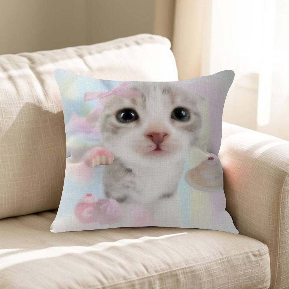 Cute Dreamy Pink Blue Puppy Animals Pillow Cushion Cover Pillowcase Living Room Sofa Home Decor Customized