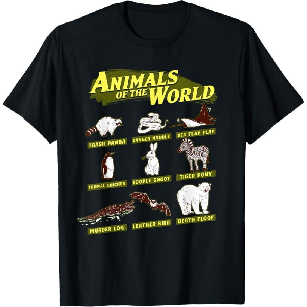 

Animals of the World, Trash Panda, Danger Noodle, Funny Name T-Shirt S