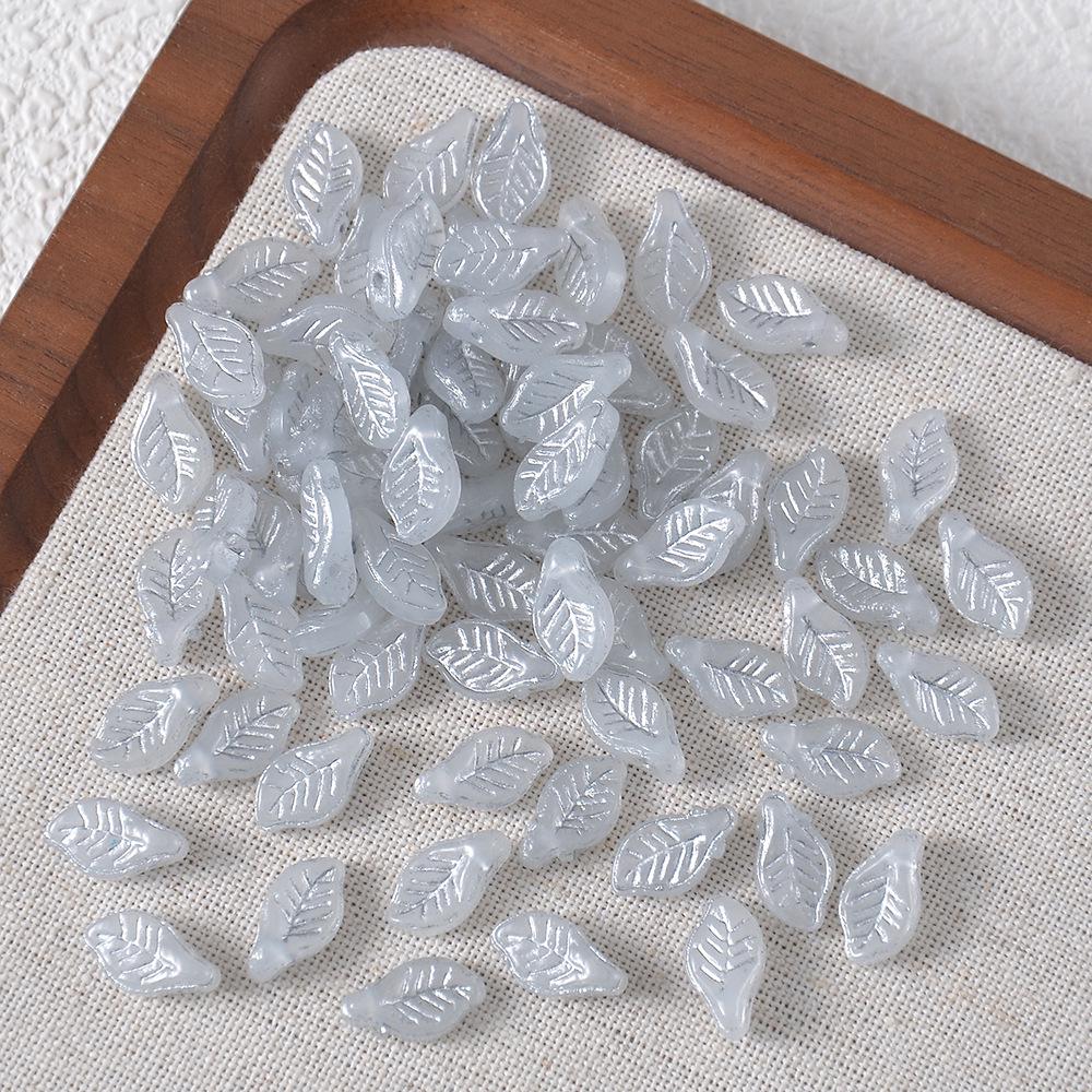 Czech Glass Hollow Maple Leaf Beads for DIY Hair Accessories