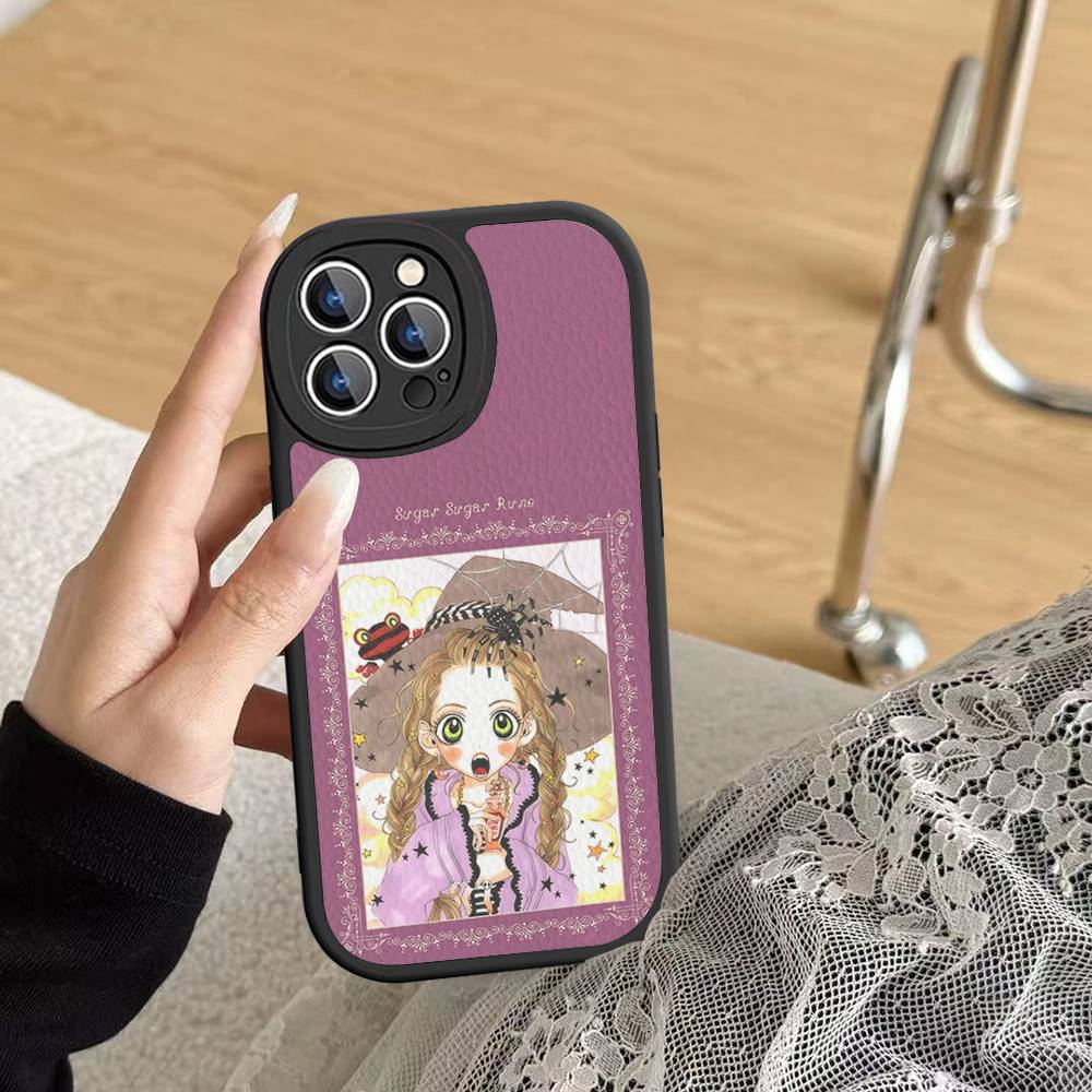

Anime S-Sugar Sugar Phone Case For IPhone 16 15 14 13 12 11 Pro Max Plus Leather Cover iphone XS MAX