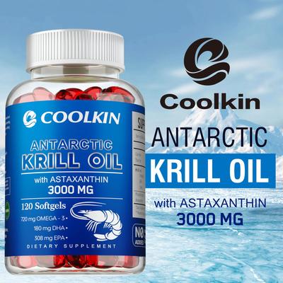 Λάδι Κριλ Ανταρκτικής 3000mg -με Ωμέγα-3 EPA, DHA, Ασταξανθίνη και Φωσφολιπίδια