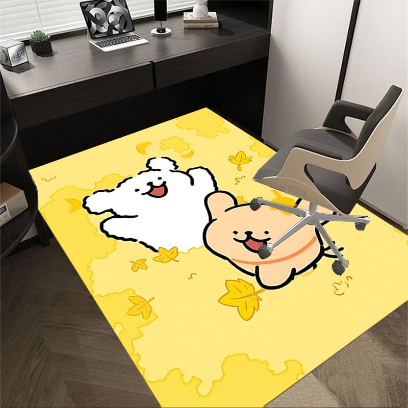 

1PC Two bears Non-Slip Floor Carpet Compatible for Office&Living Room&Bedroom&Dining room - Flat-Weave Machine-W284 60cm by 90cm