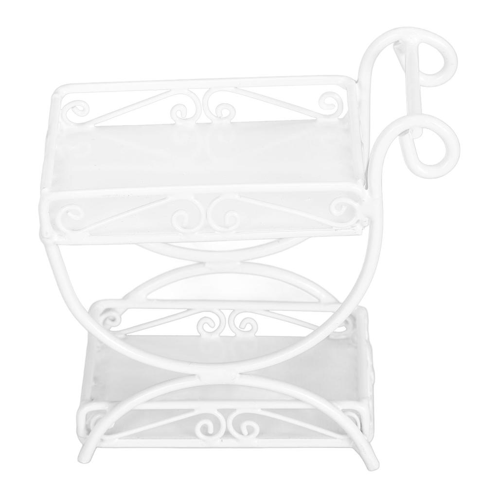 1: 12 Miniature Garden Cart Exquisite Details Metal Flower Cart Ornaments Accessory