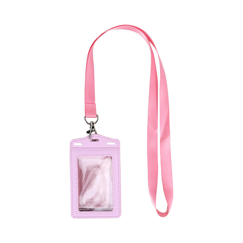 1Pc PU Leather Trifold Duty ID Card Holder Badge Holder For ID Name Card Business Name Tag Student ID Card