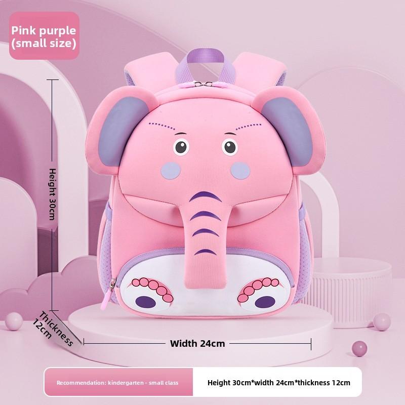 

Kids Cartoon School Backpack With Dacron Material For Preschool Children Pink Medium