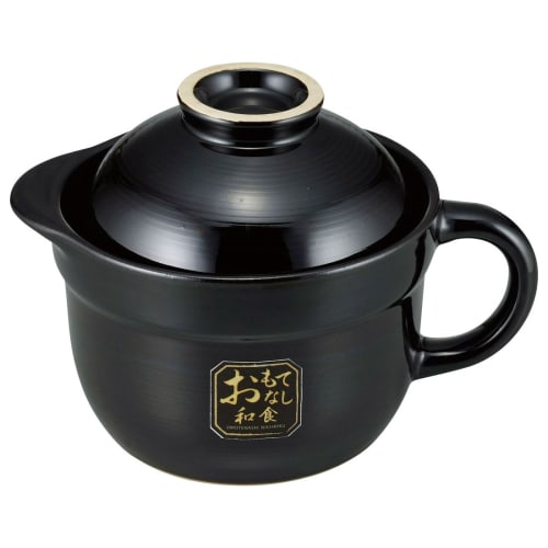 Wahei Freiz Earthenware Rice Cooker, Perfect for Entertaining with Japanese Cuisine, 1-Cup Capacity, Gas Stove, Microwave, OR-7108