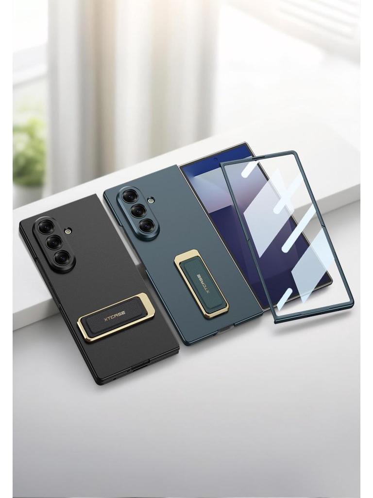 Samsung Z Fold7 Wristband Stand Case - Solid Color, Advanced Protection, Full Coverage, Business Style.