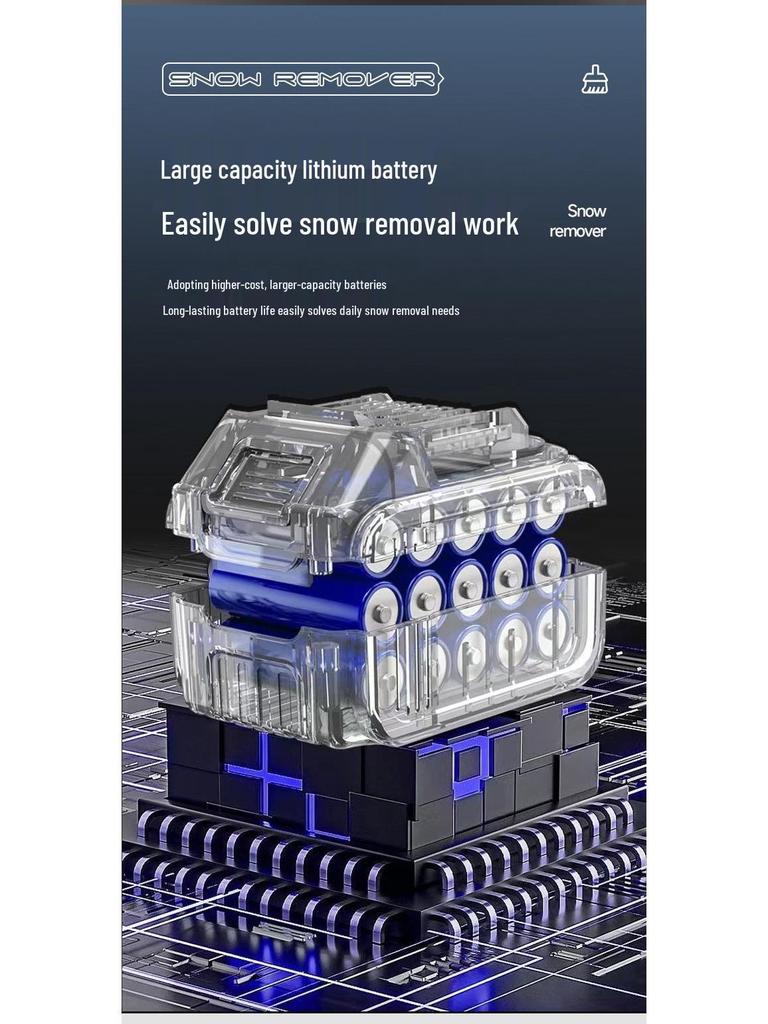 Przenośna Bezprzewodowa Składana Elektryczna Łopata do Śniegu o Dużej Mocy