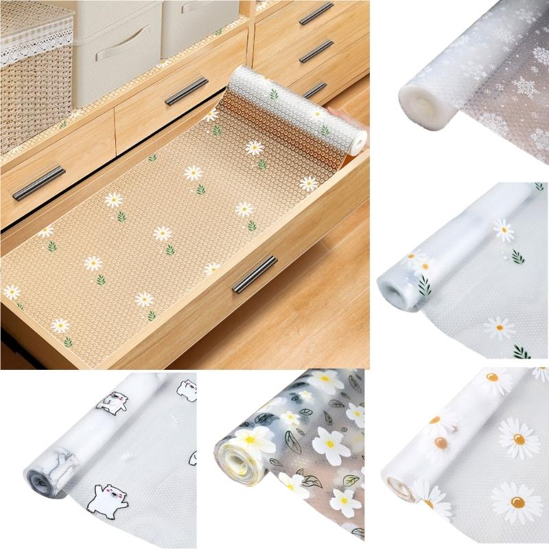 Multipurpose Cabinet Liners Mats Durable Waterproof Shelf Liner for Kitchen Cabinets Nonslip Moisture Proof Pad