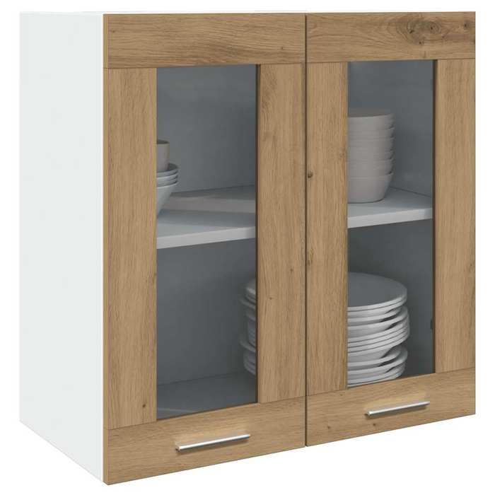 VidaXL Armoire murale de cuisine "Lyon" avec porte vitrée Chêne artisanal 60 x 31 x 60 cm 856168