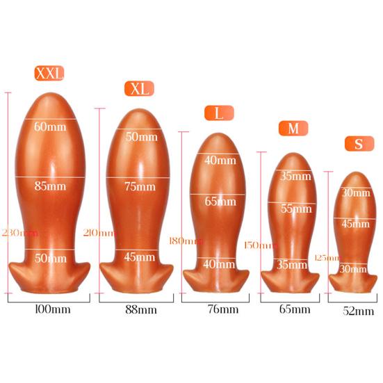 Soft Huge Anal Plug Big Butt Bead Anus Expansion Stimulator Egg-shaped Dildo