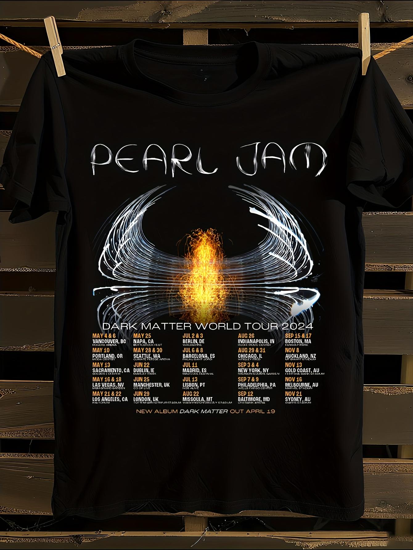 Perle Jam Dark Matter World Tour 2024 Official Merch Tshirt M