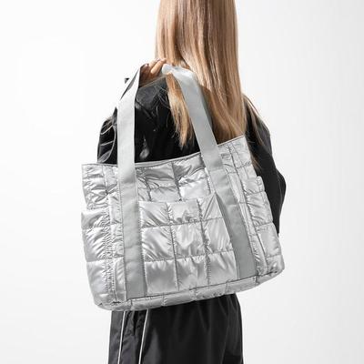 Inverno Borse da Donna Grande Capacità Vento Marea Space Imbottite Borse a Spalla da Donna Nere Designer Nylon Cotone Calde Tote Solido