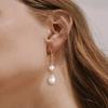 A Pair of Elegant Teardrop Imitation Pearl Earrings, Simple Graceful Design for Women – Suitable for Daily,Anniversary. Wonderful Gift for Her