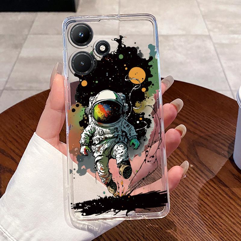 For Infinix Hot 30i 30 Play NFC Hot30 4G 5G Fundas Clear Silicone Soft TPU Jelly Back Cover Cute Rabbit Cat Dinasaur Phone Case
