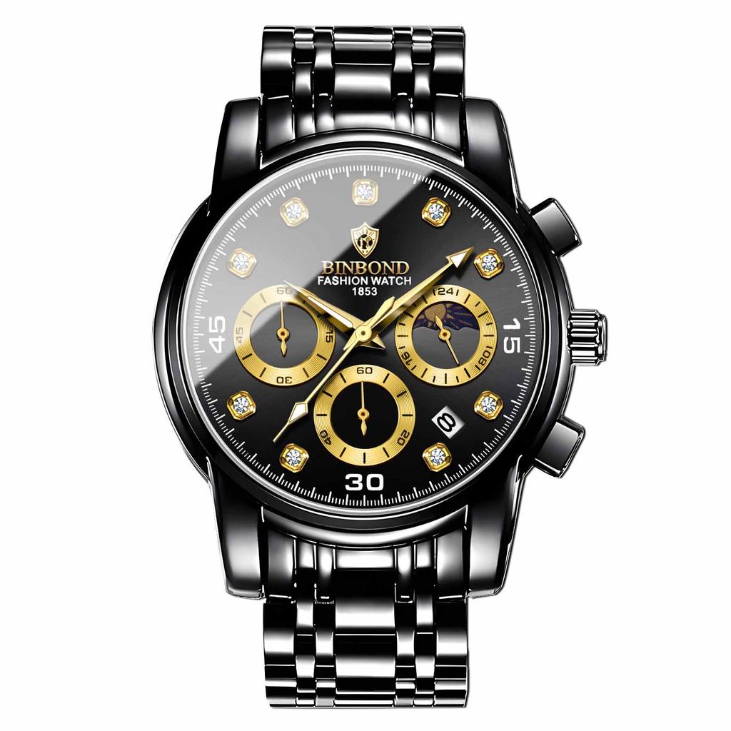 Men's Waterproof Luminous Running Alarm Clock Watch