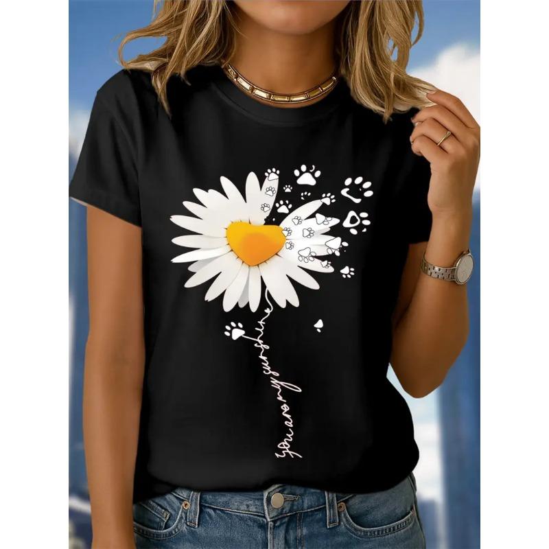 Ladies Light Blue 3D T-shirt Round Neck Short Sleeved Soft Daily Top Comfortable Casual Shirt Fashiona Printed Design