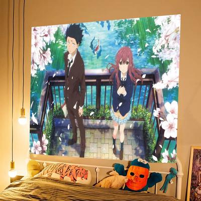 Anime A Silent Voice Anime Chart Flag For Living Room Home Dorm Decor Art Home Decor Banner Tapestry